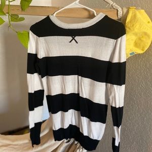 Black and white sweater